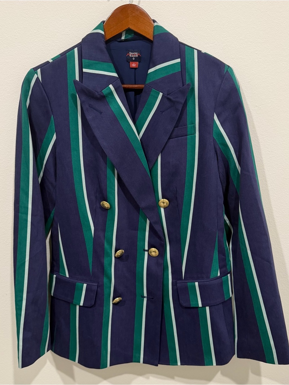 Rowing Blazers x Target Striped Double Breasted Gold Button Blazer